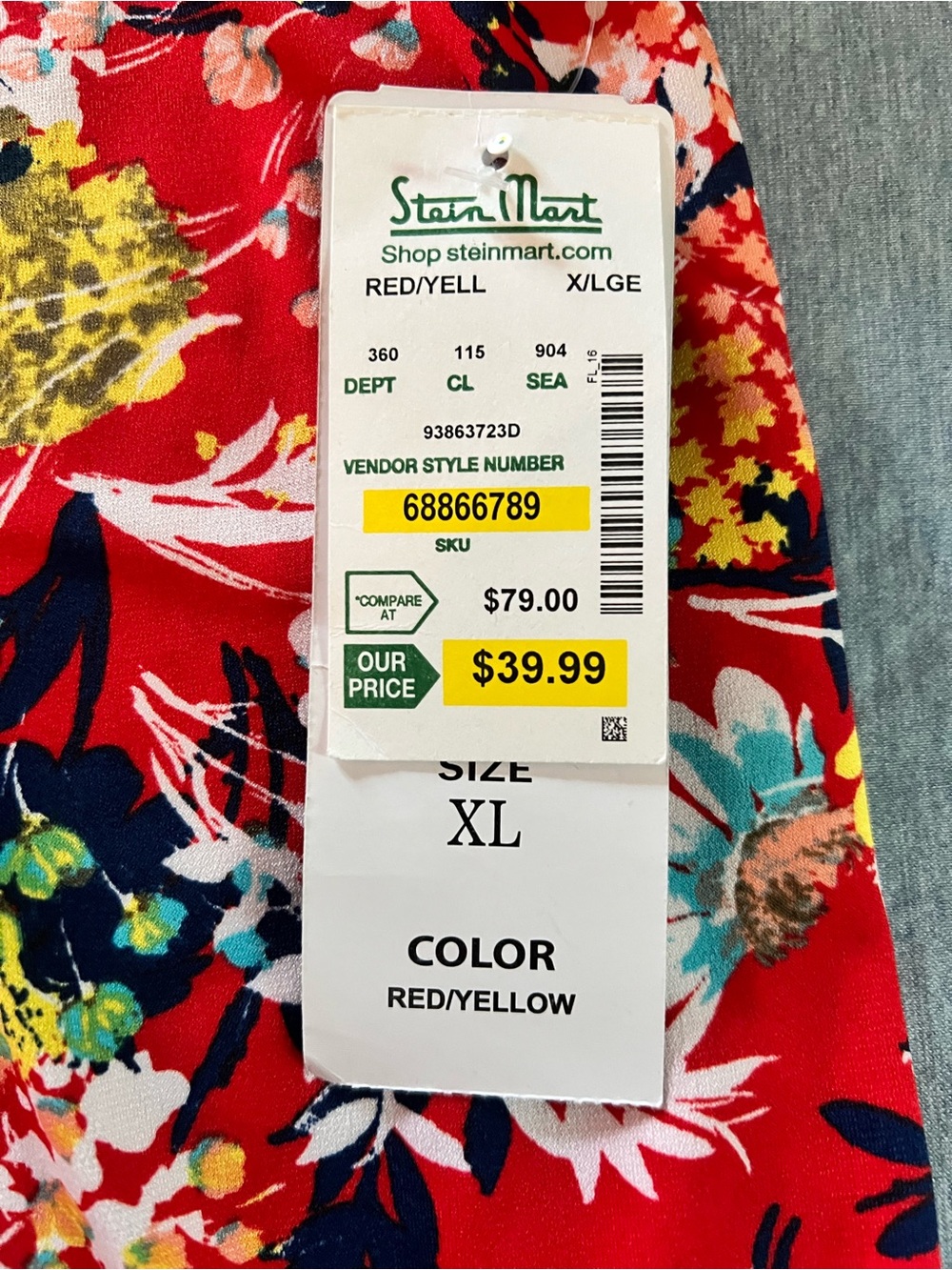 Coco Bianco Red Multicolor Floral Bell-Sleeve Blouse - Picture 4 of 5